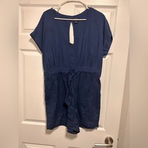 Patagonia Blue Linen Style Romper Size Medium